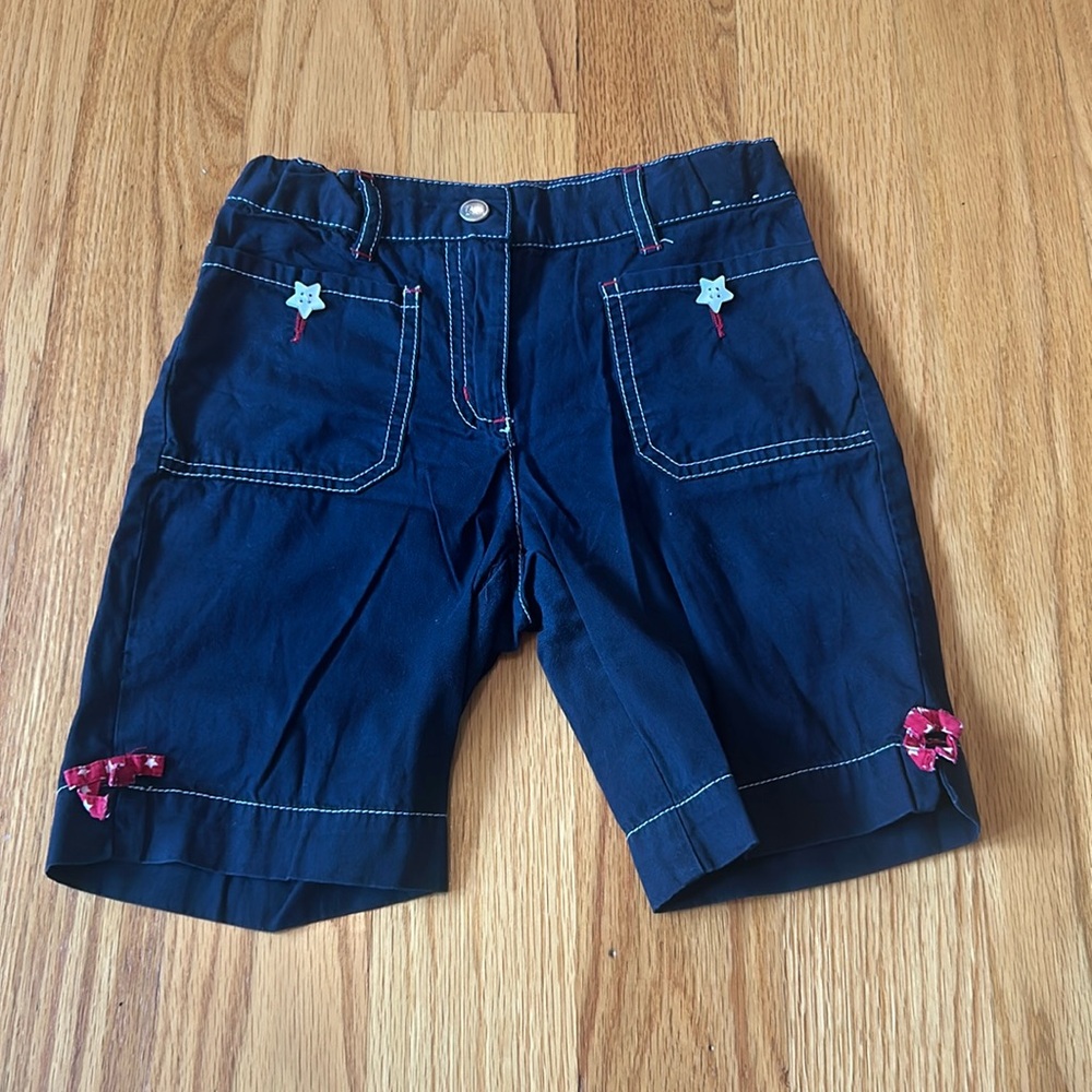 Gymboree navy long shorts, size kids 6